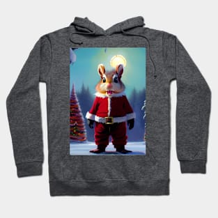 HAPPY FATHER CHRISTMAS SQUIRREL IN THE SNOW Hoodie